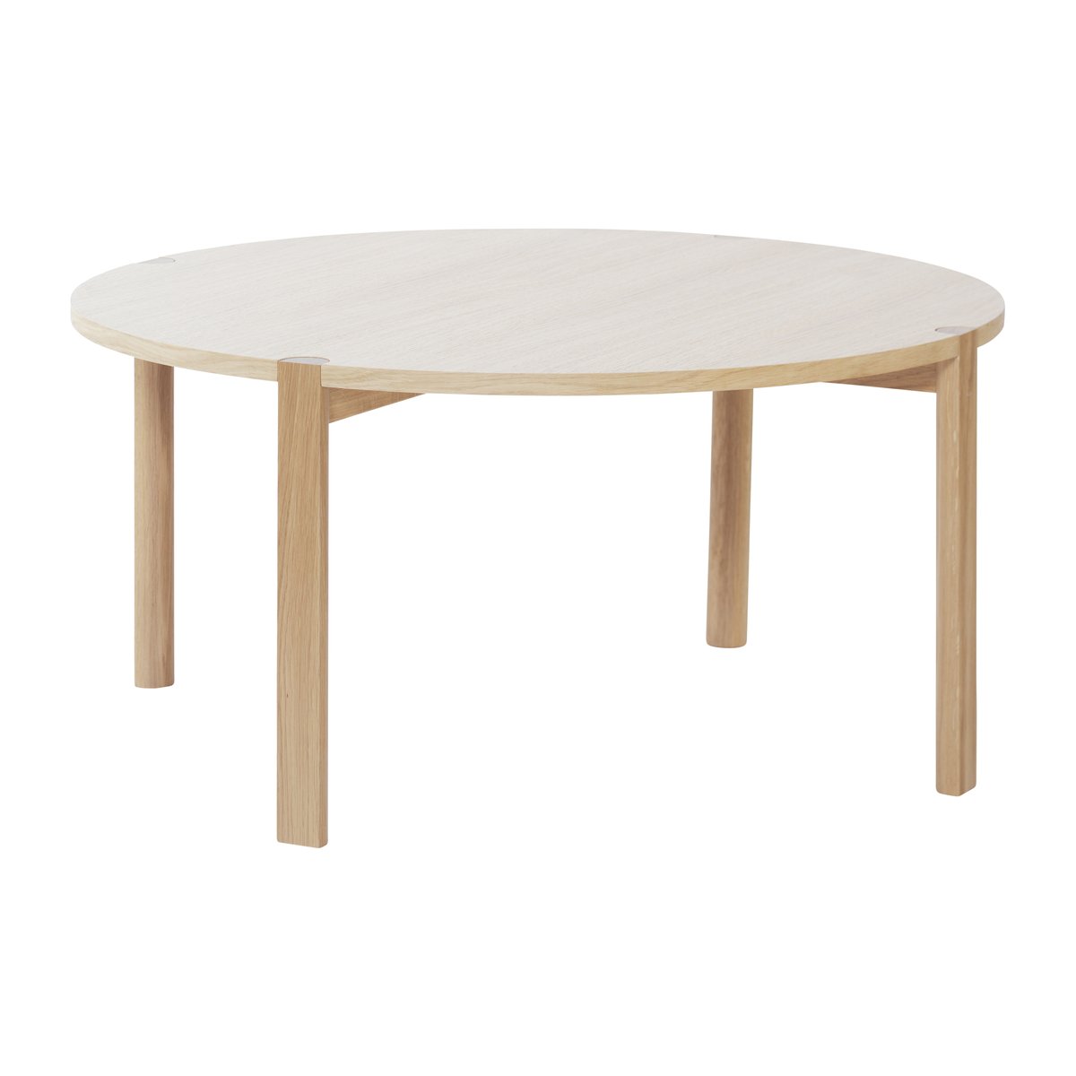 1898 Anton coffee table Ø90 cm White pigmented oak