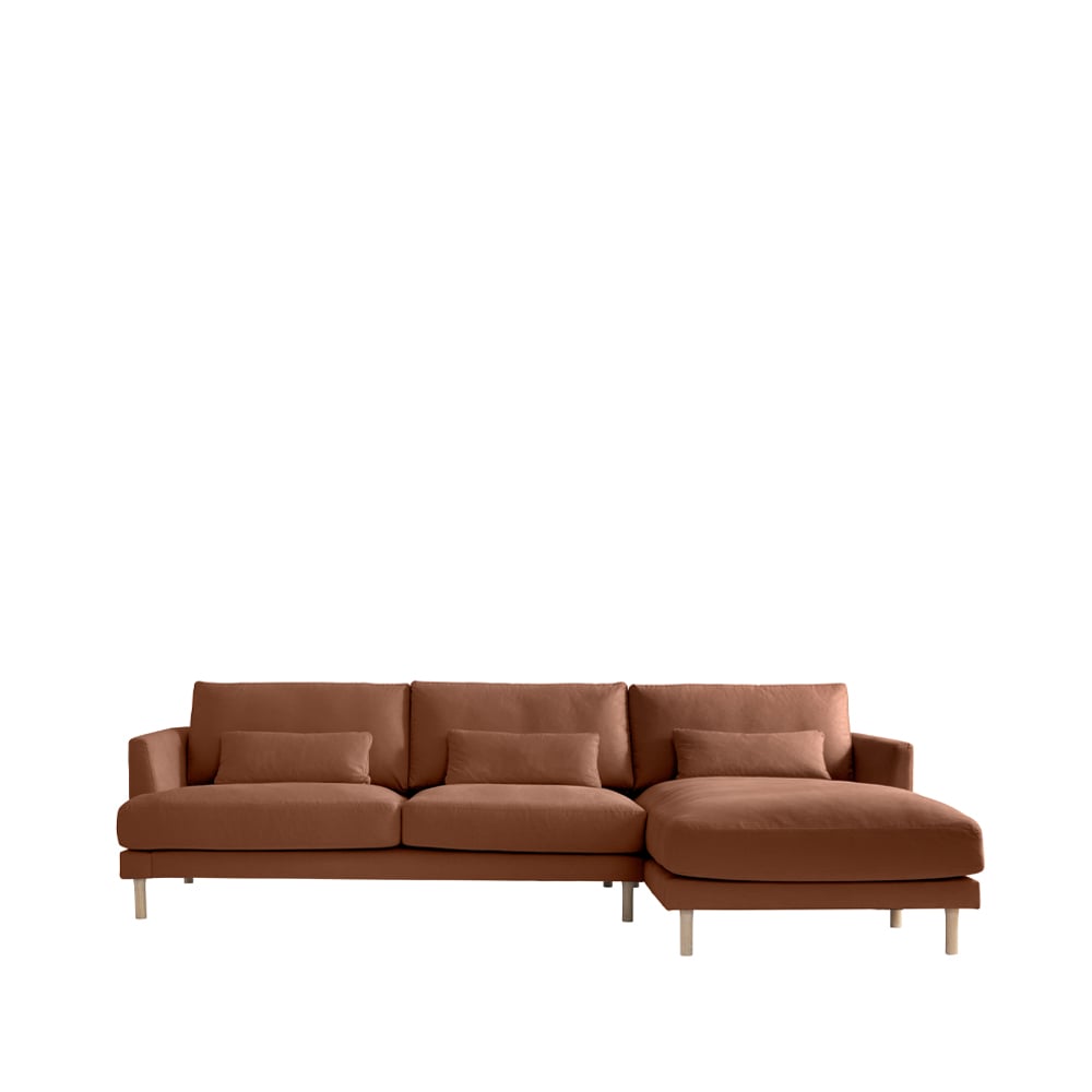 1898 Bredhult C1 modul sofa Fabric hazel. White oiled oak legs