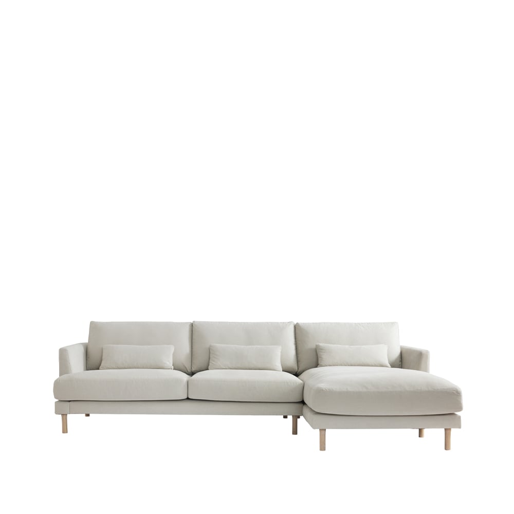 1898 Bredhult C1 modul sofa Fabric nature. White oiled oak legs