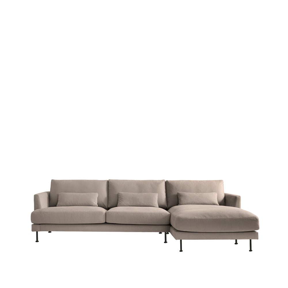 1898 Bredhult C1 modul sofa Fabric stone. black steelleg