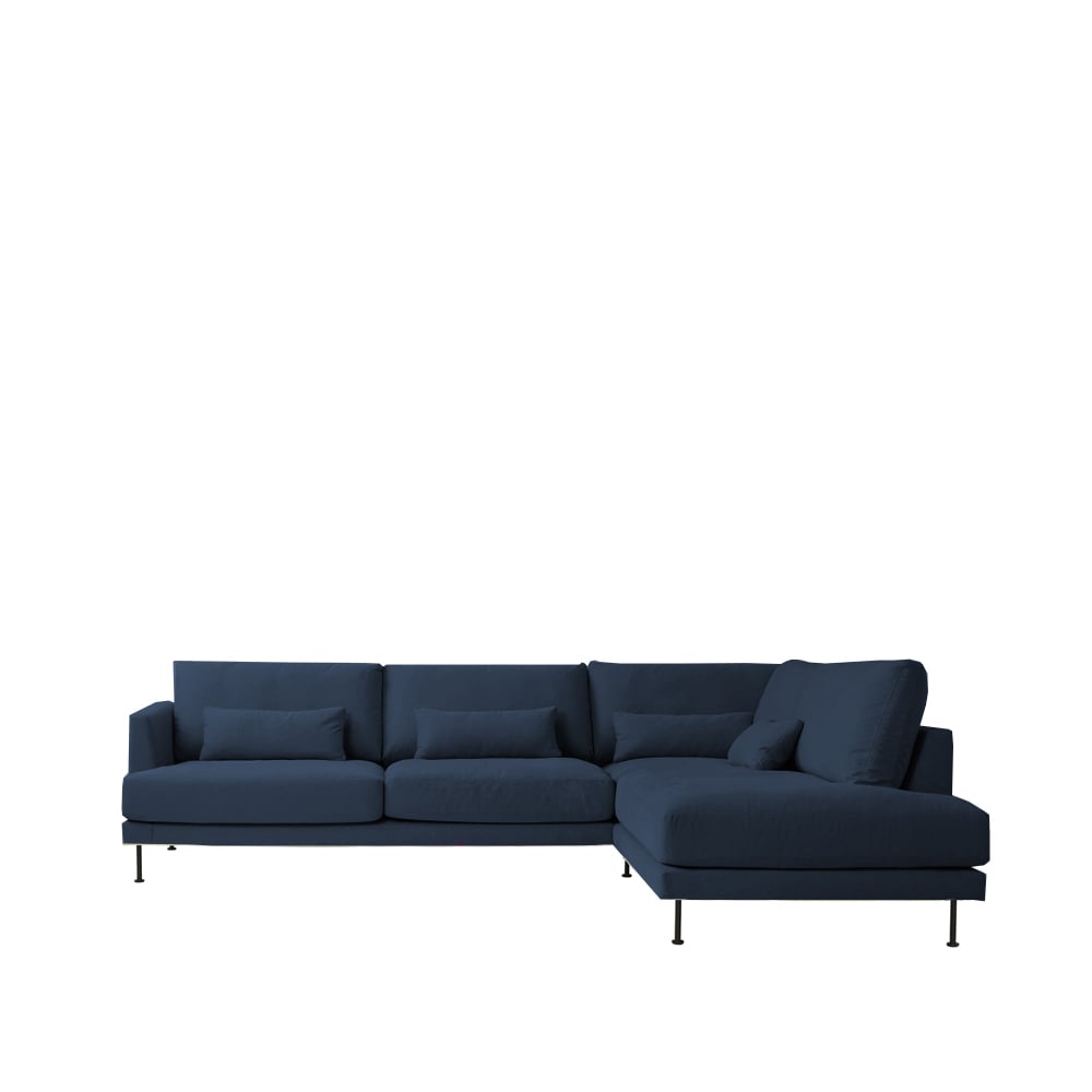 1898 Bredhult modul sofa A1 Fabric alaska 0166 navy. black metal leg