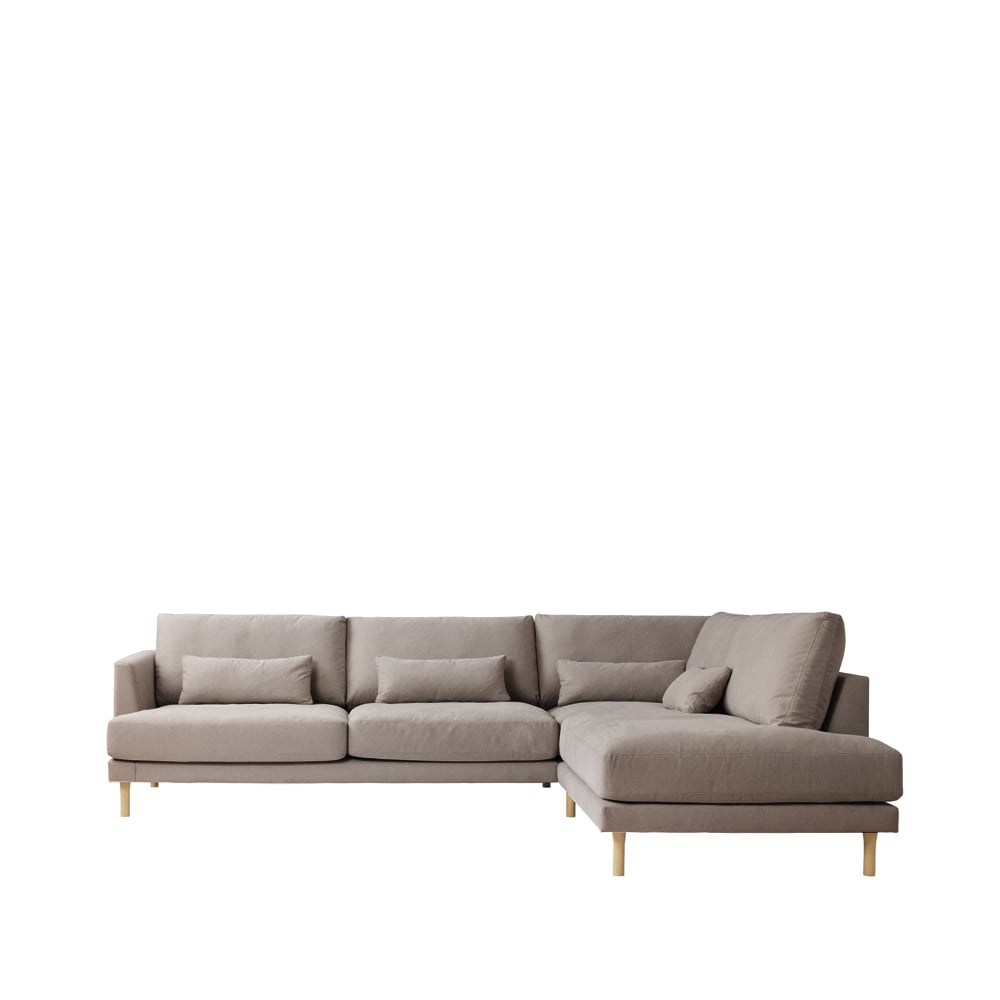 1898 Bredhult modul sofa A1 Fabric alaska 0168 stone. White oiled oak legs