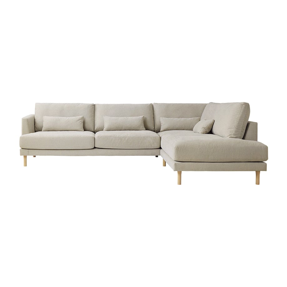 1898 Bredhult modul sofa A1 White oiled Oak leg Bern 0341 Beige