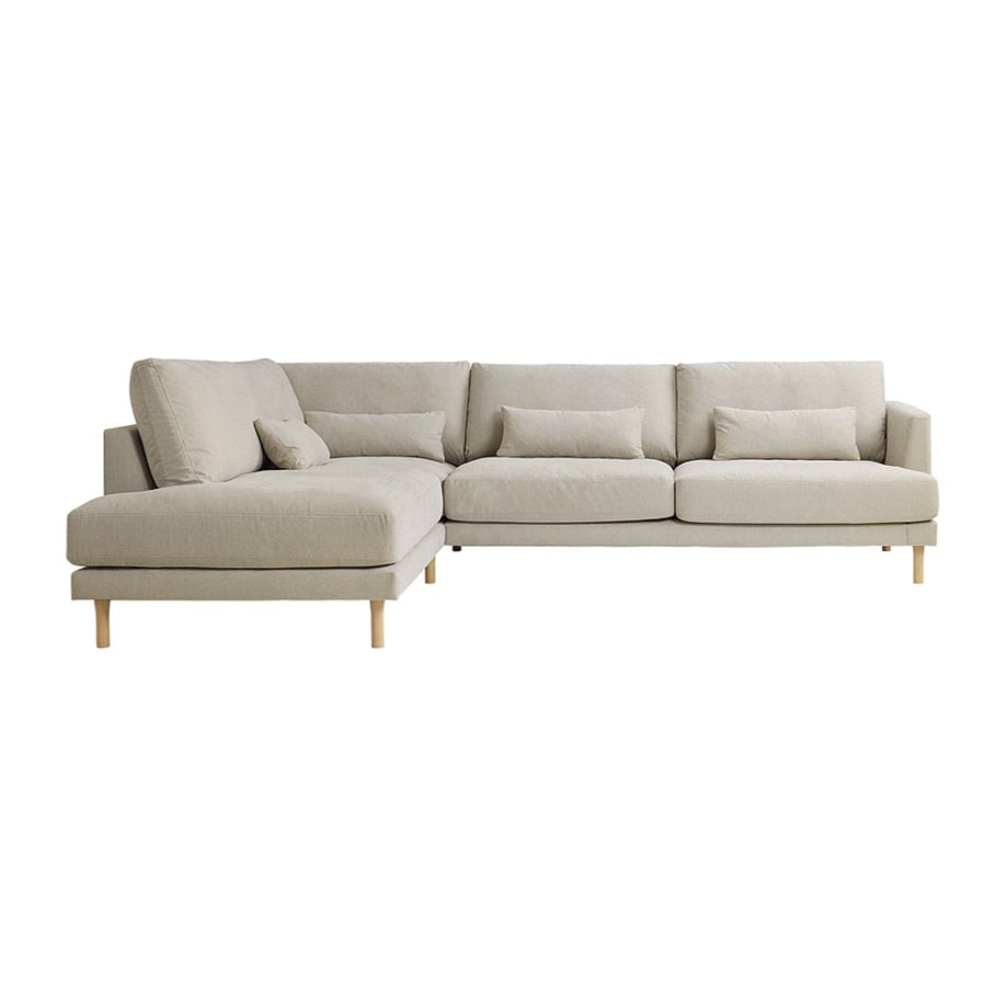 1898 Bredhult modul sofa A2 White oiled Oak leg Bern 0341 Beige