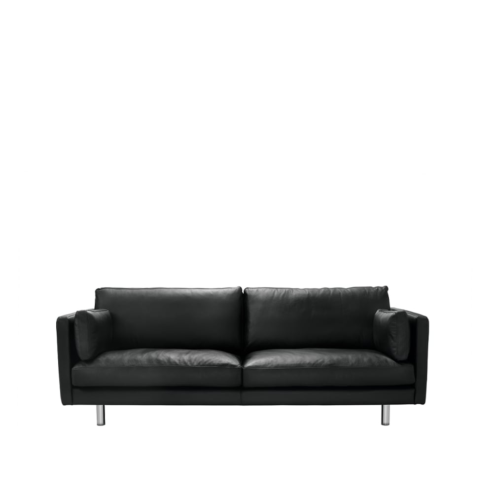 1898 Haga 3 sits sofa Sevilla leather black. metal leg