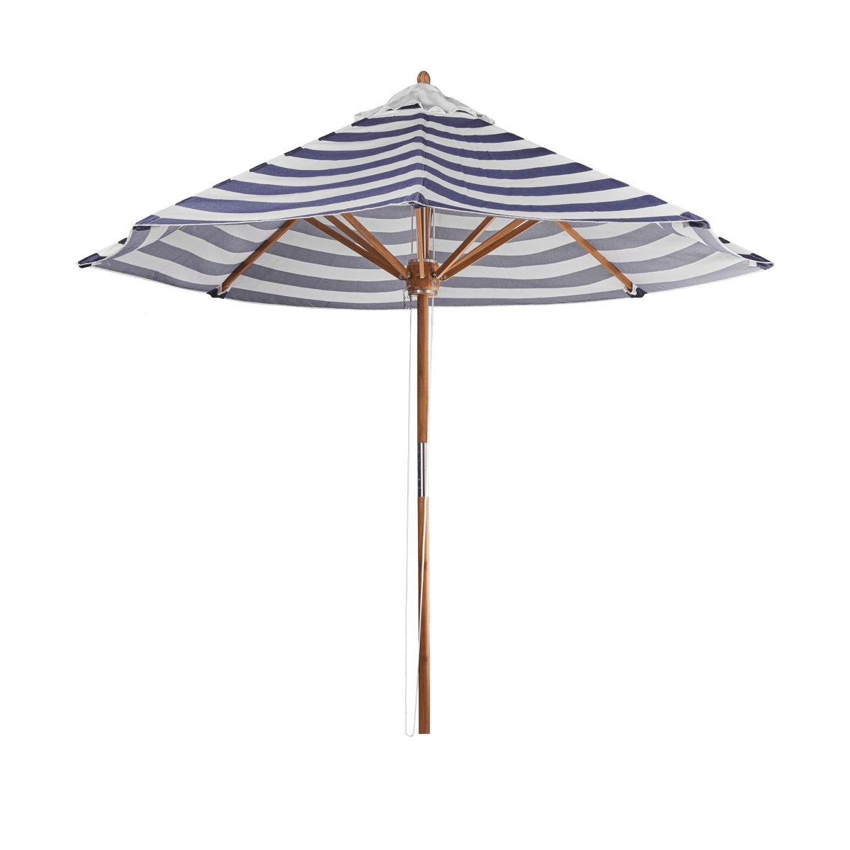 1898 Hisshult parasol Ø270 cm Blue stripe-teak