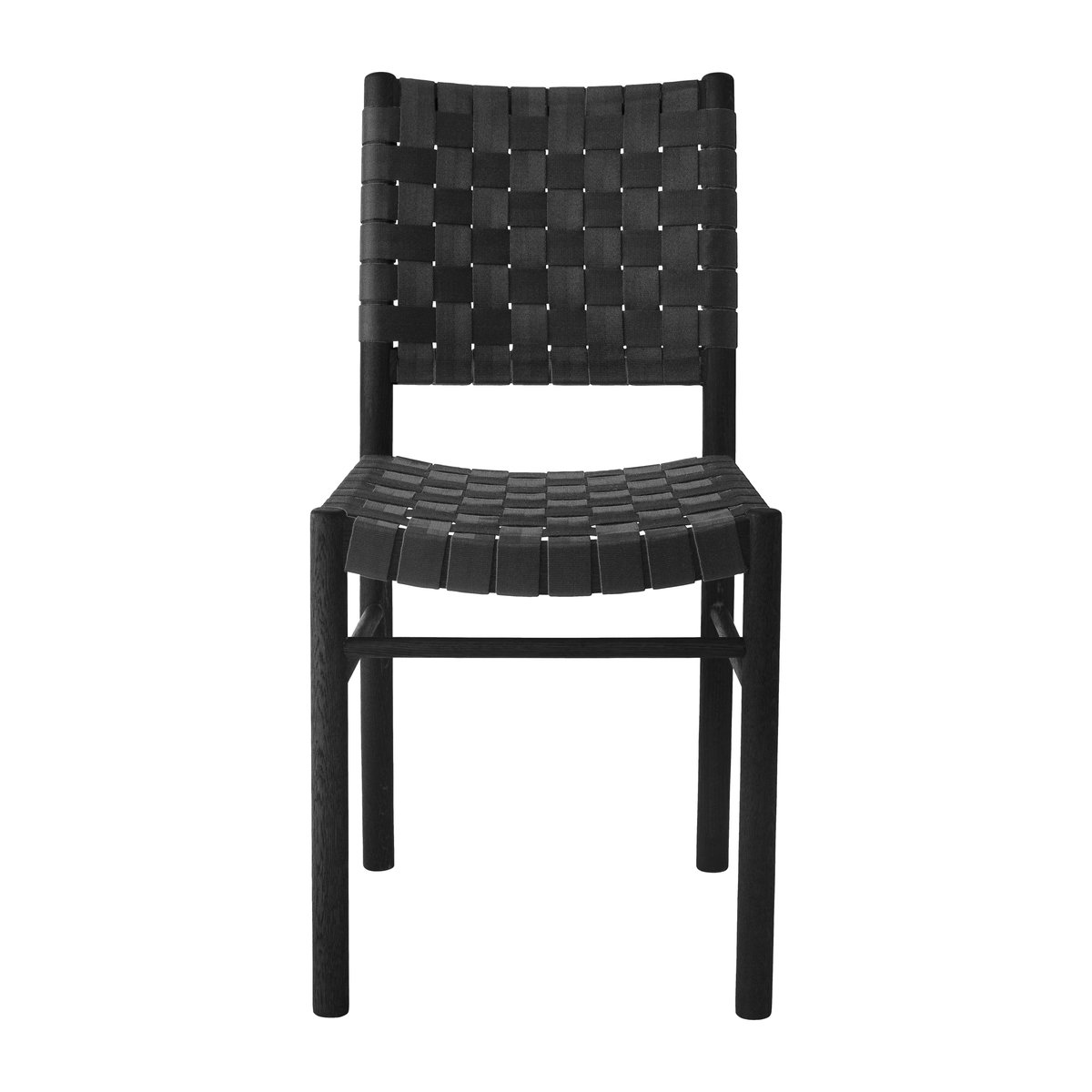 1898 Lillö chair platted seat and back Black