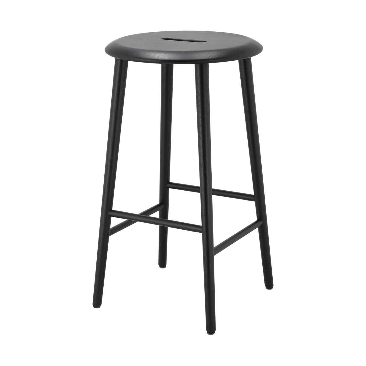 1898 Norrabo barstool 65 cm Black lacquered oak