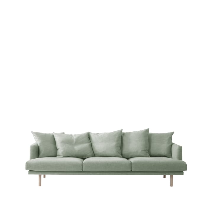 Sjövik 3.5 seat sofa - Bern 0345 green-White oiled oak legs - 1898