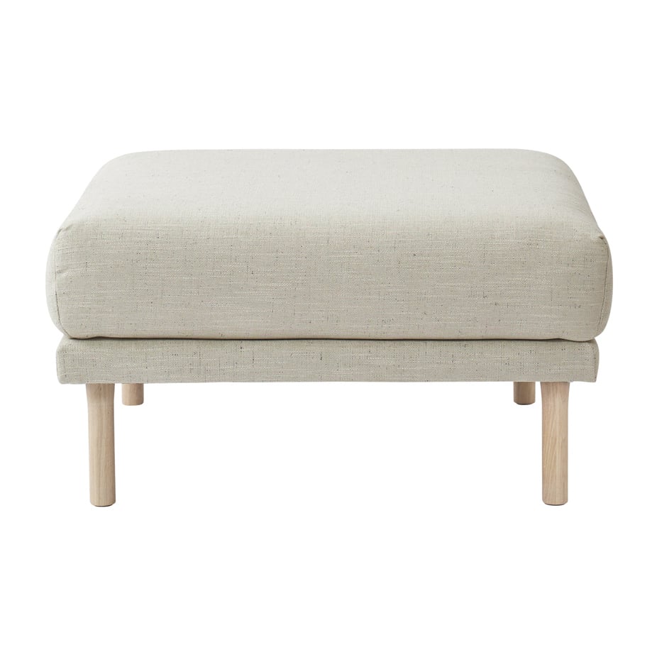 1898 Sjövik footstool Tyg Bern 0341, white-oiled legs