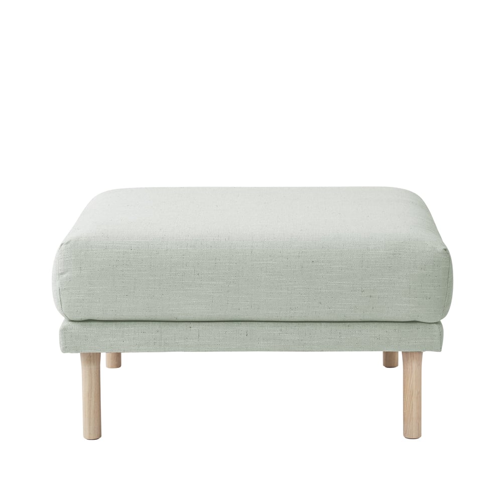 1898 Sjövik footstool Tyg Bern 0345, white-oiled oak legs