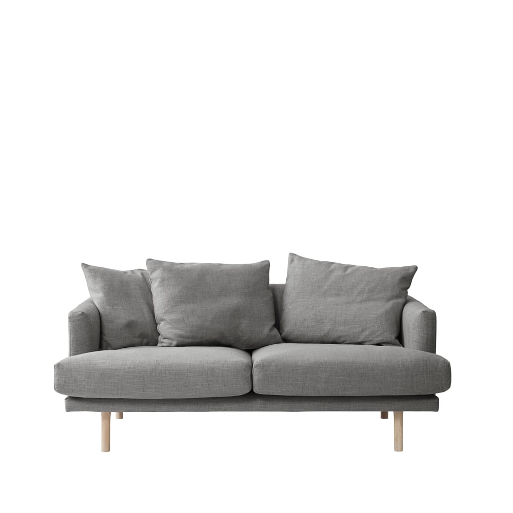 1898 Sjövik sofa 2.5-seat Bern 0349 dark grey. White oiled oak legs