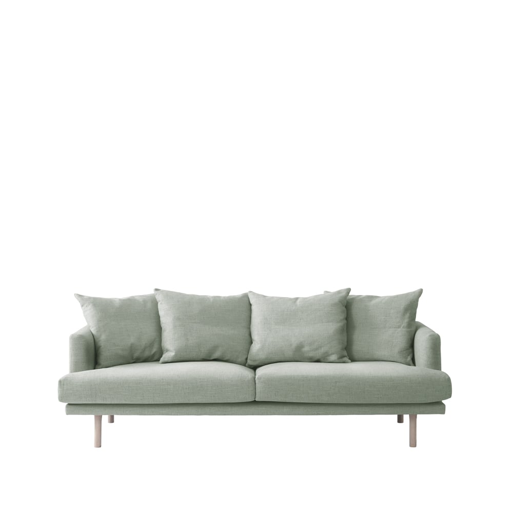 1898 Sjövik sofa 3-seat Bern 0345 green-White oiled oak legs