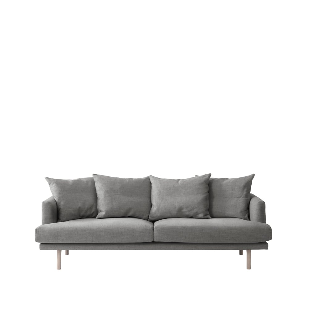 1898 Sjövik sofa 3-seat Bern 0349 dark grey-White oiled oak legs