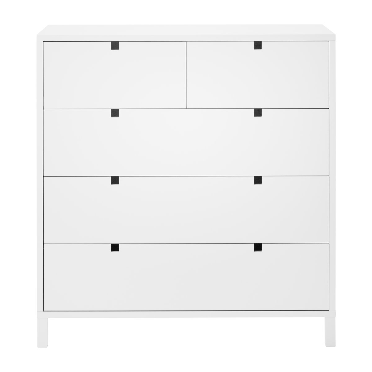 1898 Square dresser 2+3 drawers White