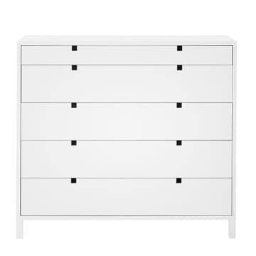 Square dresser 5 drawers - White - 1898