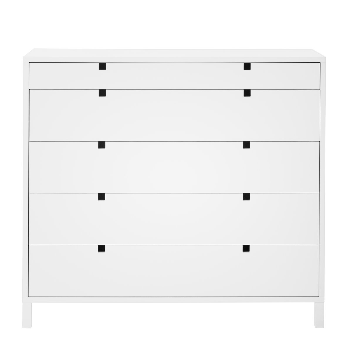 1898 Square dresser 5 drawers White