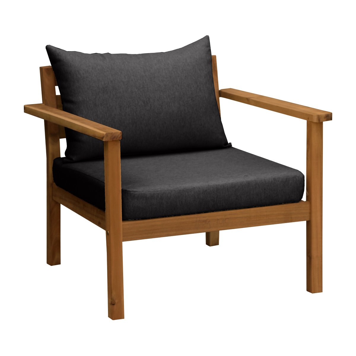 1898 Stockaryd lounge armchair teak/dark grey