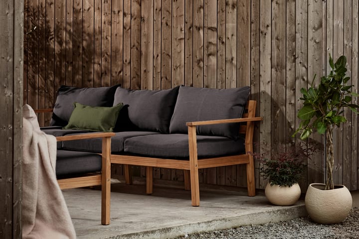 Stockaryd sofa 3-seater teak/dark grey 1898