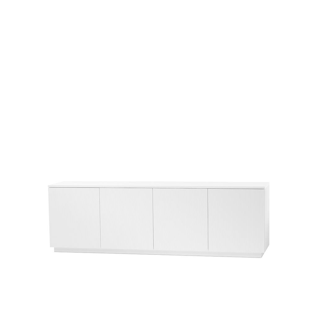 A2 Beam side table White lacquer, white base