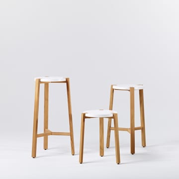 Happy Barstool low - Green, oak legs - A2