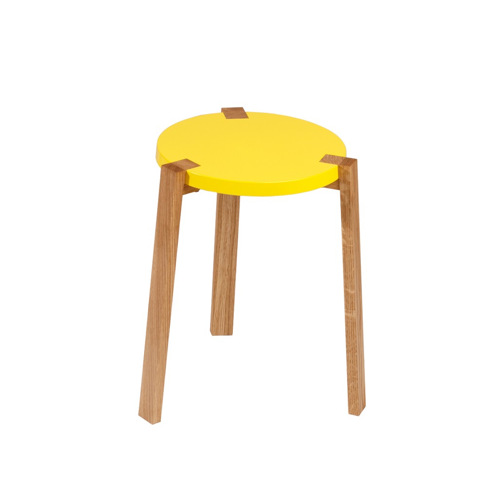 A2 Happy Pall Yellow, oak legs