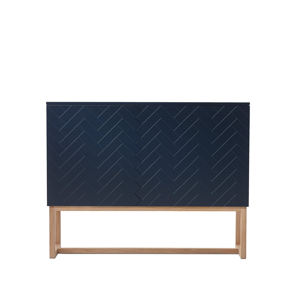 A2 Story Side table Midnight blue, white oiled oak stand