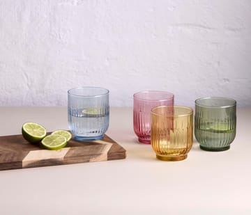 Aida drinking glasses 33 cl 4 pieces - Amber, red, light blue, green - Aida