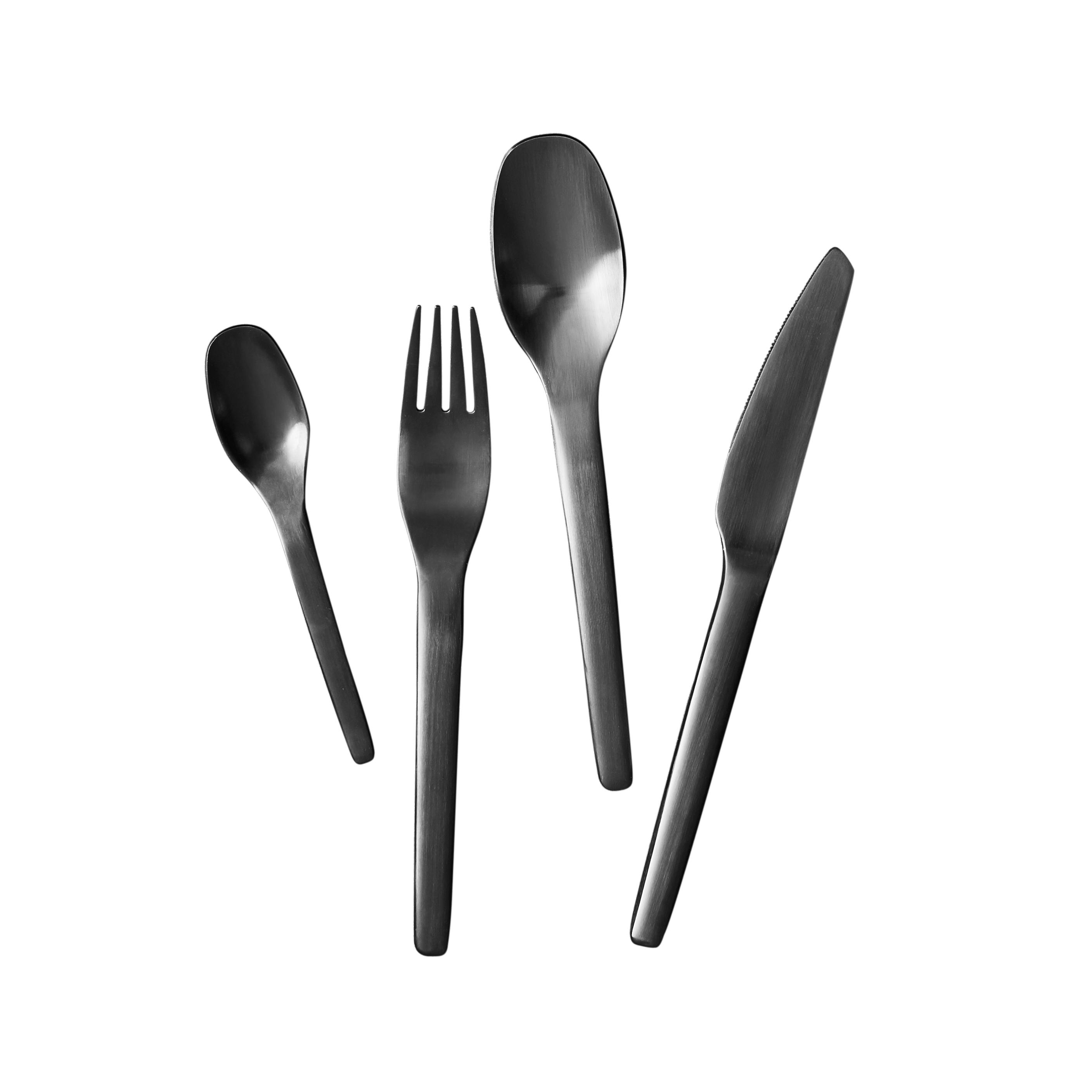 Ensō cutlery series in stainless steel and black PVD for AIDA.