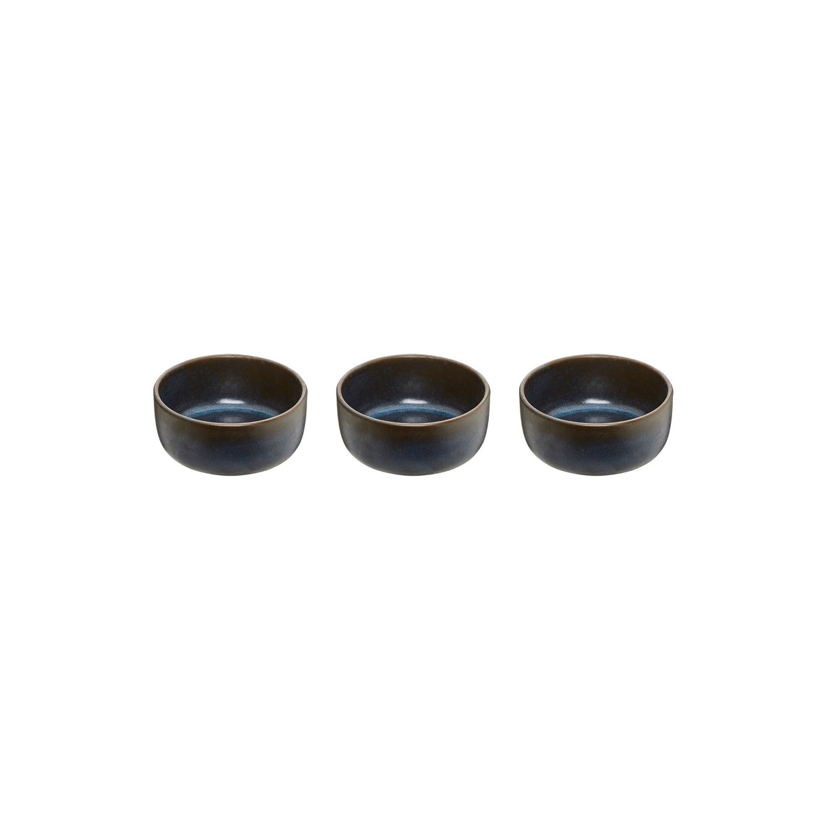 Aida Raw bowl mini Ø7.5 cm 3-pack midnight blue | Scandinavian Design | Serving bowls | Blue