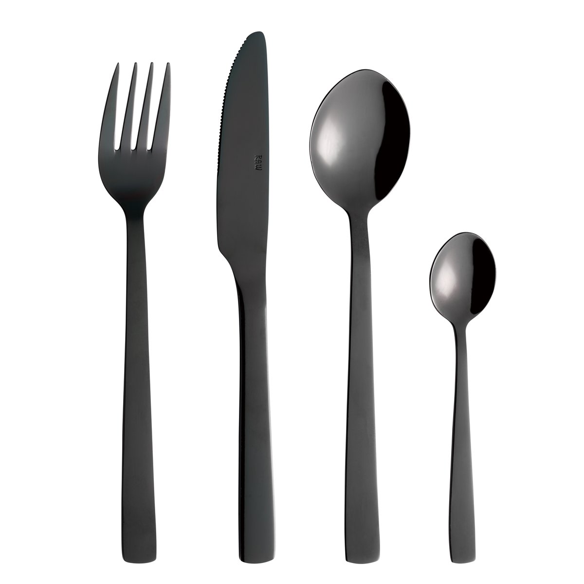 Aida Raw cutlery 24 pieces Black