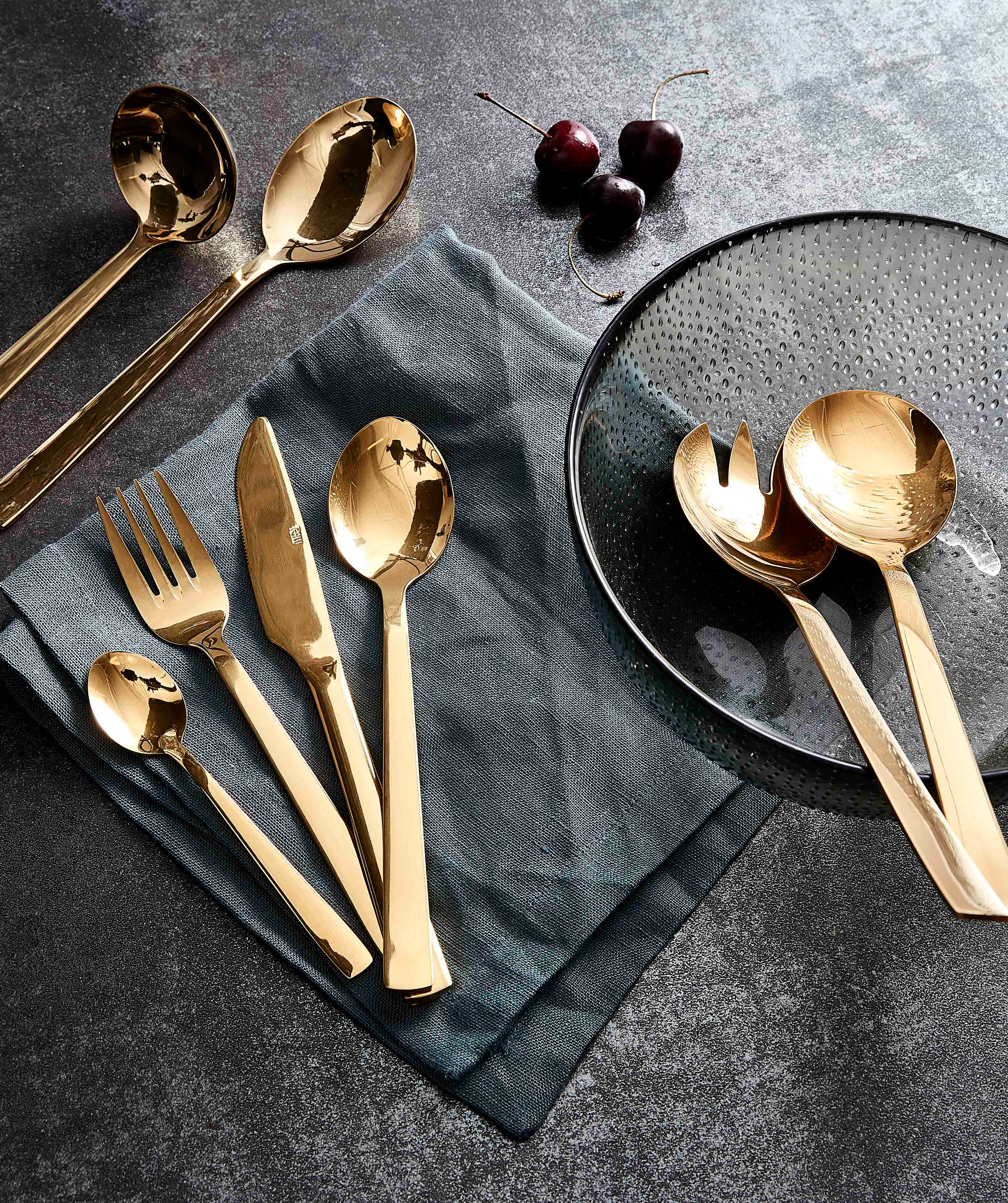 Raw Sauce Ladle & Serving Spoon, Gold - Aida @ RoyalDesign