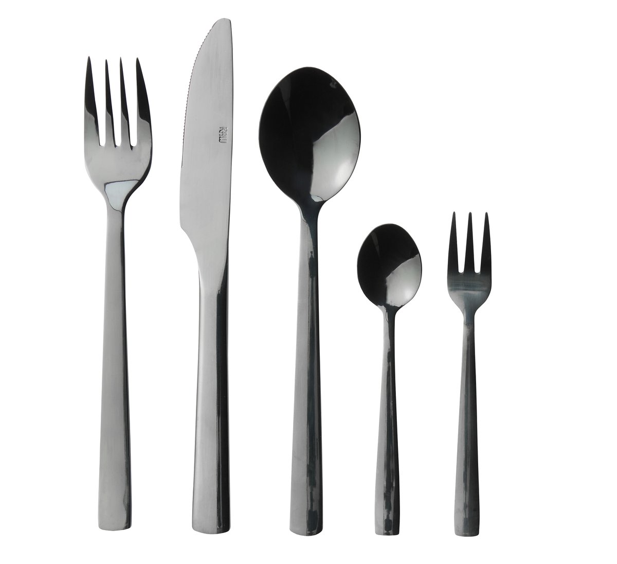 Aida Raw cutlery 60 pieces Black