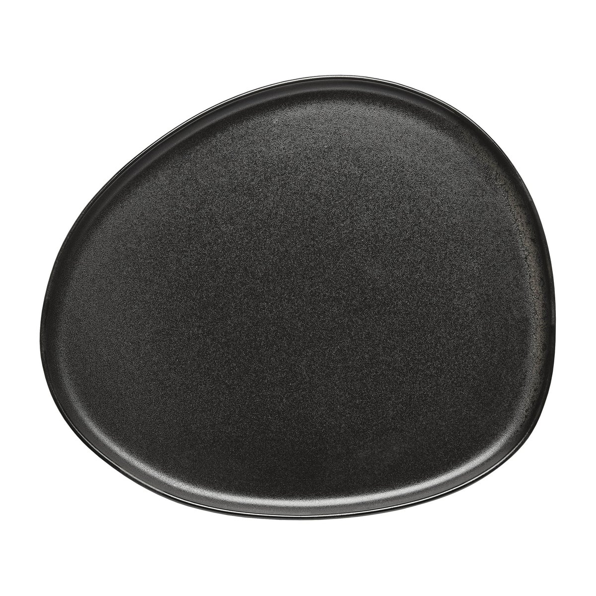 Aida Raw Organic plate 29x25 cm Titanium Black | Scandinavian Design | Dinner plates | Black