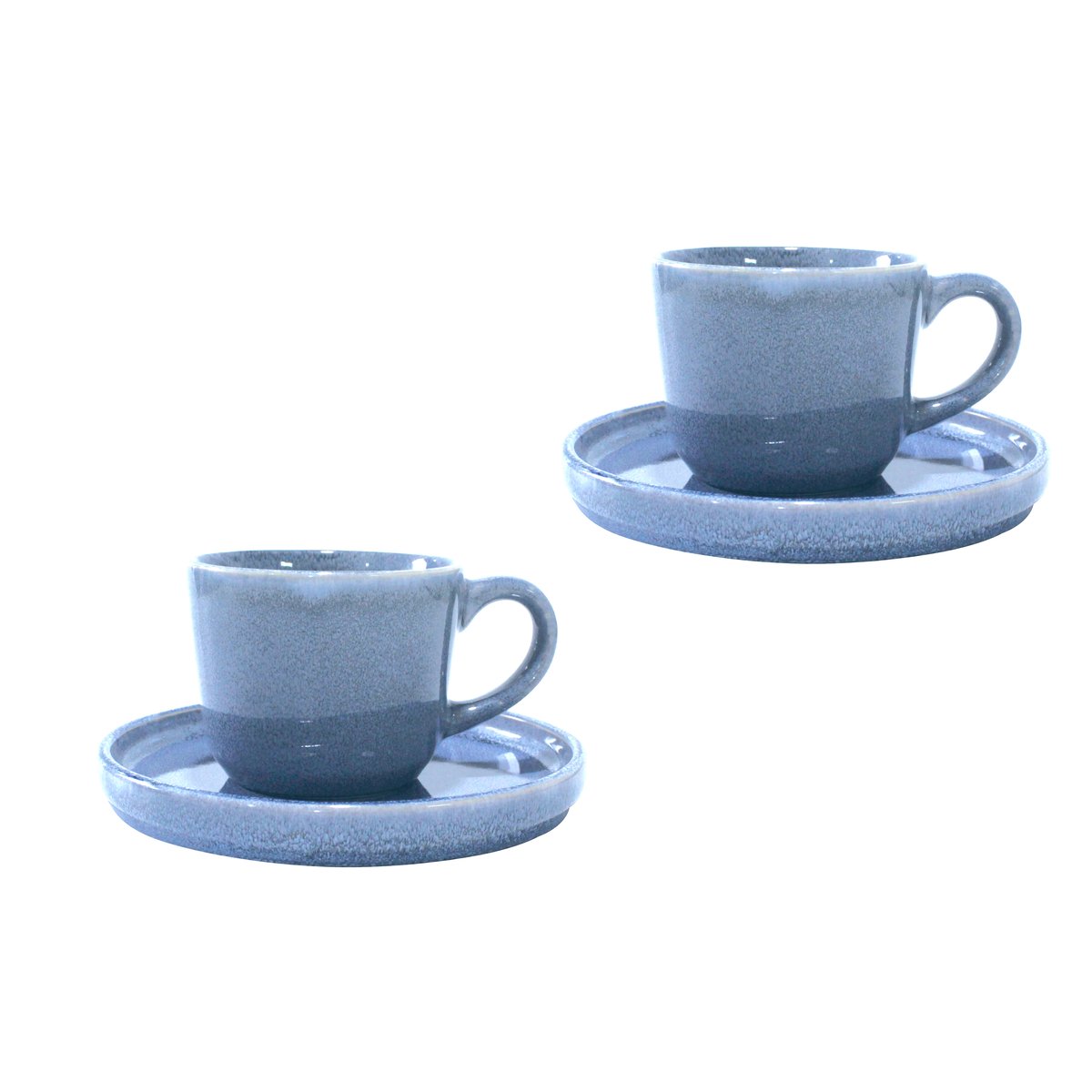 Aida Søholm Sonja cup with saucer 2-pack Blue | Scandinavian Design | Coffee cups | Blue