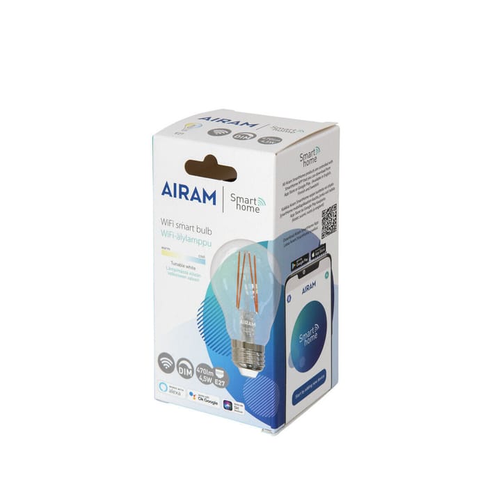 Airam Smart Home Filament LED-normal light source, Clear e27, 5w Airam