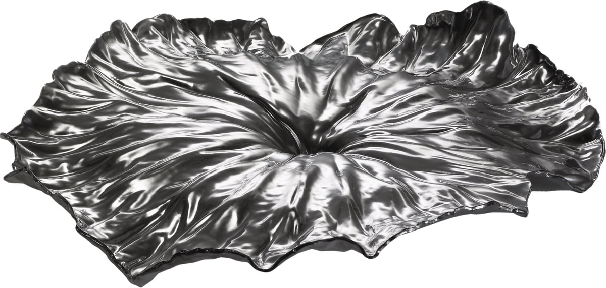 Alessi A Lotus Leaf serving dish 45 cm Black | Scandinavian Design | Serving platters & dishes | Black