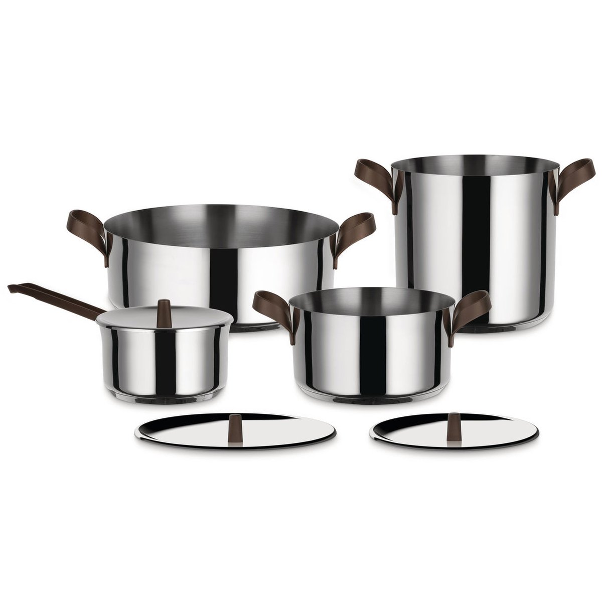 Alessi Edo pot set 4 pieces stainless steel