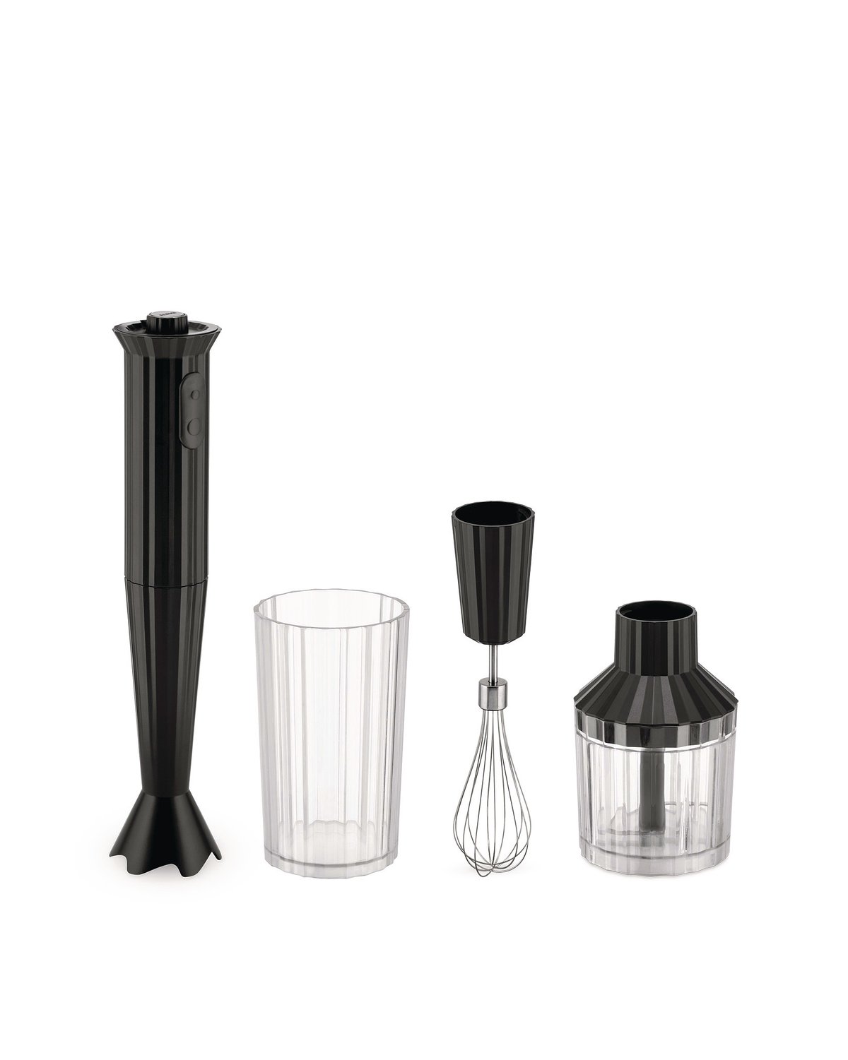 Alessi Plissé Hand blender set Black