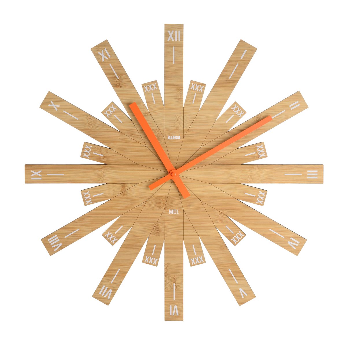 Alessi Raggiante clock bamboo