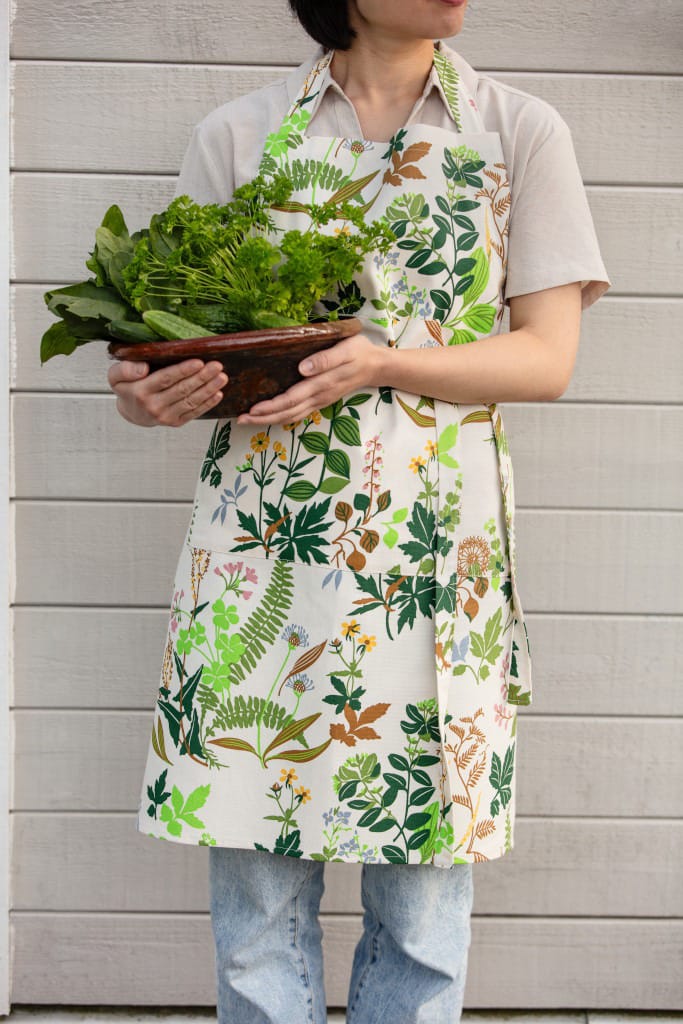 Ängsö island apron, Multi-beige Almedahls