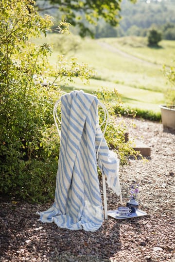 Havet blanket 120x170 cm - Blue-offwhite - Almedahls