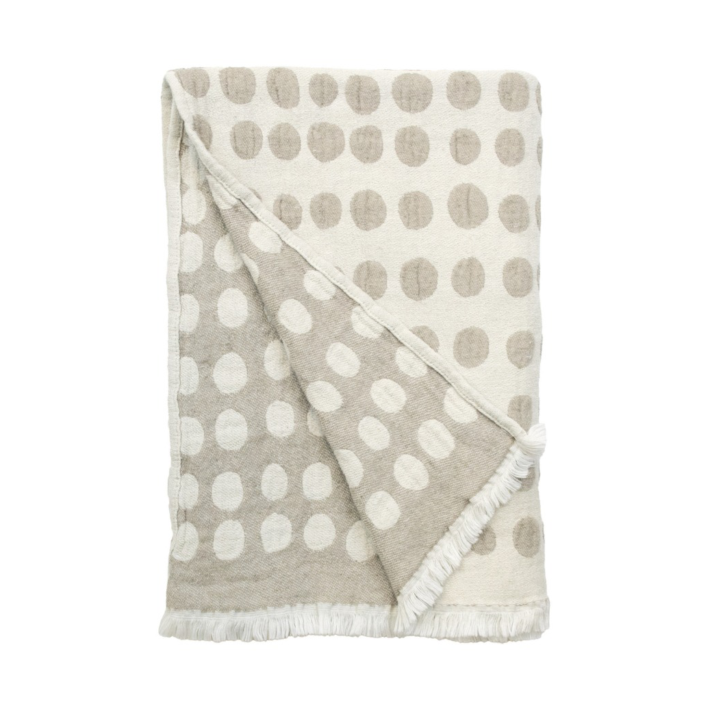 Almedahls Pricktyg throw 130x170 cm Beige-offwhite | Scandinavian Design | Wool blankets & throws | Beige