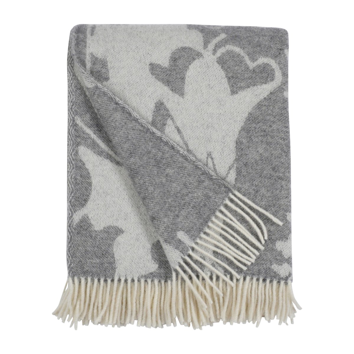 Almedahls Skogen throw 130x170 cm Grey-off white | Scandinavian Design | Wool blankets & throws | Grey