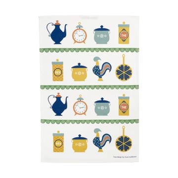 Time kitchen towel 47x70 cm - Blue-yellow - Almedahls