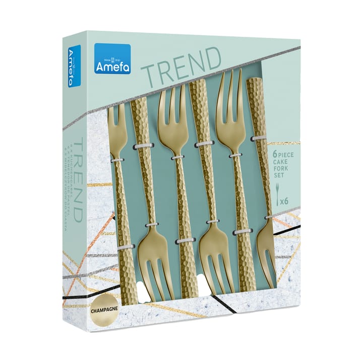 Felicity cake forks 6-pack 15.6 cm - Champagne - Amefa