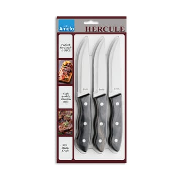 Hercule grill knife XXL 3-pack - Black - Amefa