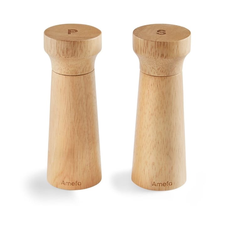 Salt & pepper mill 15 cm 2-pack - Modern wood - Amefa