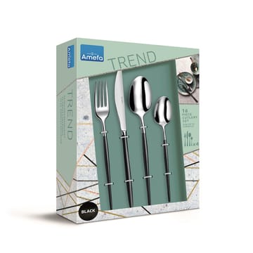 Soprano cutlery set 16 pieces - Black - Amefa