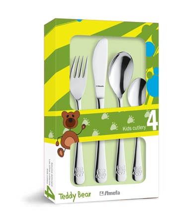 Teddy children's cutlery 4 pieces - Stainless steel - Amefa